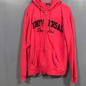 Universal Studios Pink Zip Up Hoodie